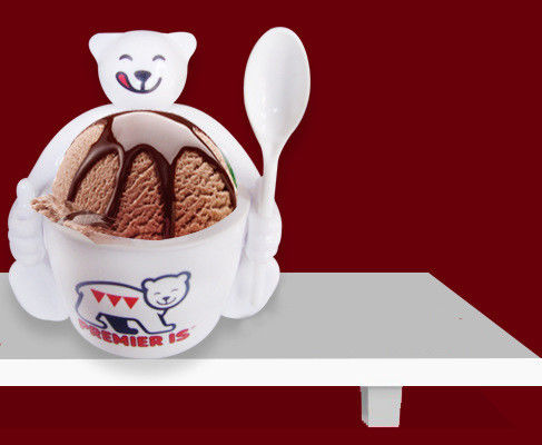 Personalized SGS PP Plastic Ice Cream Bowls Anti Corrosion