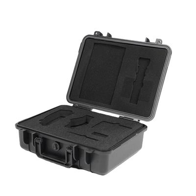 2 Compartments Plastic Gun Case with Key Locks Foam Interior Lining and 2 Keys